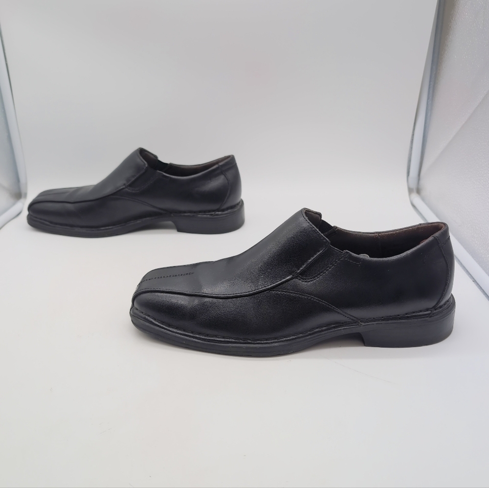 Nunn Bush Sean Toe Sz 9.5 Men's Black Leather Slip-On Shoes - Picture 3 of 8